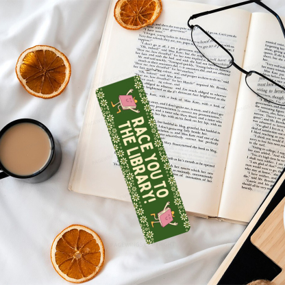 Pagewings Race You To The Library Bookmark