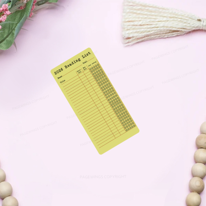 Pagewings 2026 Reading List Bookmark