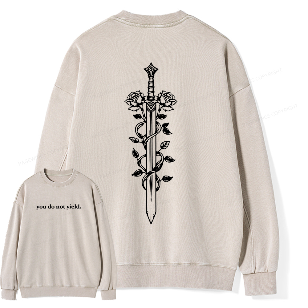Pagewings Throne of Glass Merch, TOG Shirt, Aelin Galathynius Unisex Washed Sweatshirt