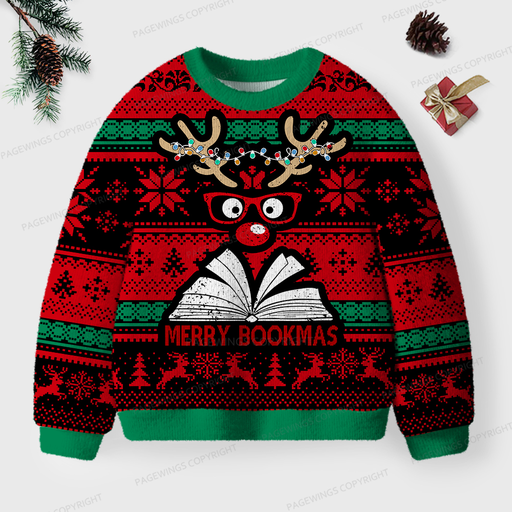 Pagewings Merry Bookmas Unisex Ugly Sweatshirt