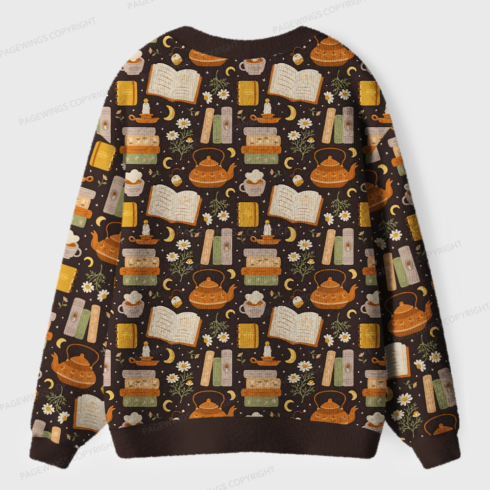 Pagewings Cozy Reading Unisex Ugly Cardigan Sweaters