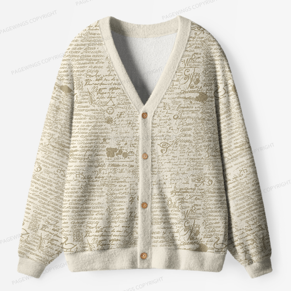 Pagewings Book Lover Unisex Ugly Cardigan Sweaters