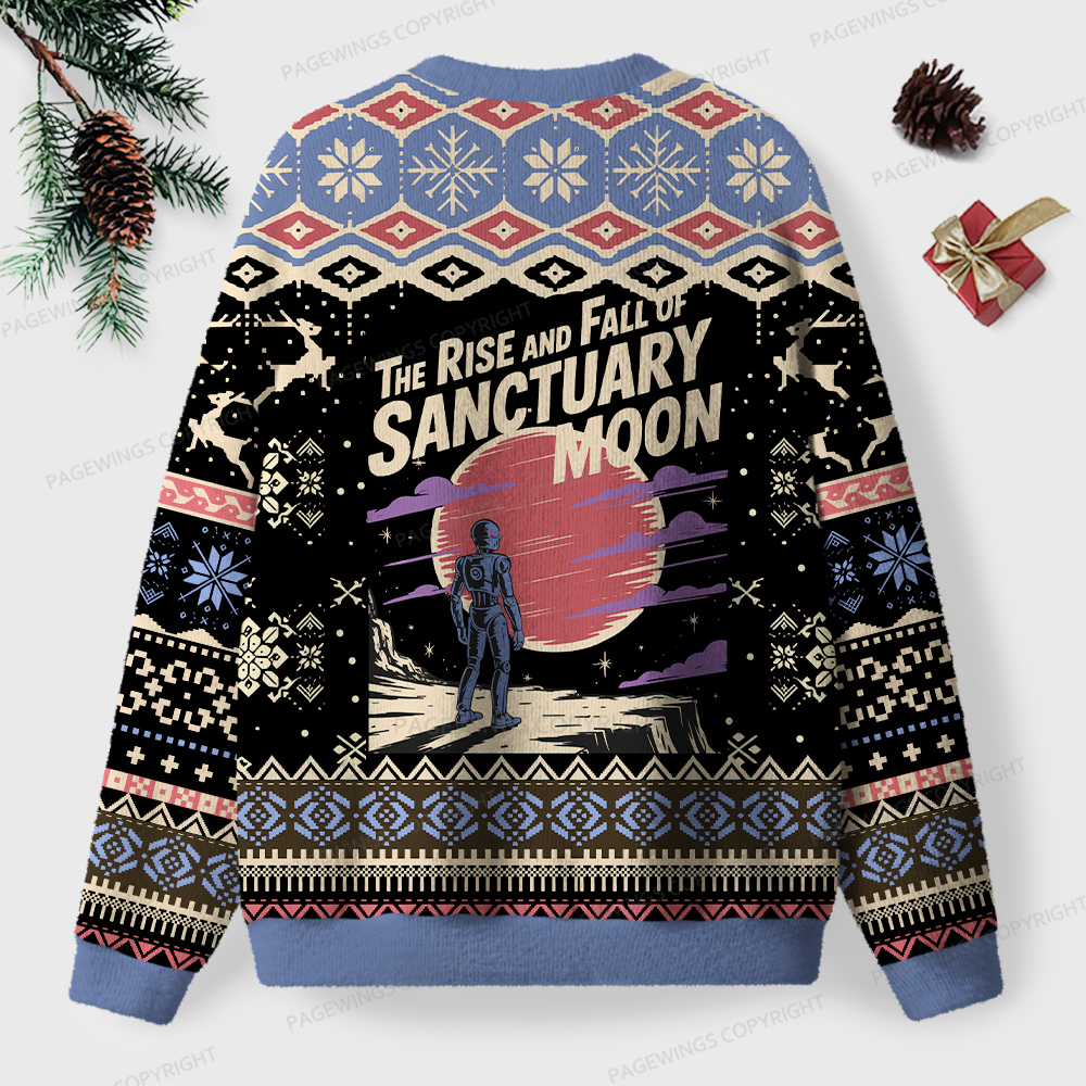 Pagewings The Rise And Fall Of Sanctuary Moon Unisex Ugly Knit Sweatshirt