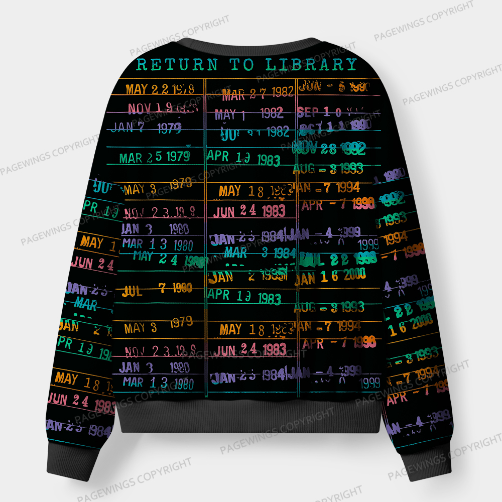 Pagewings Library Card Unisex Flannel Pajama Set