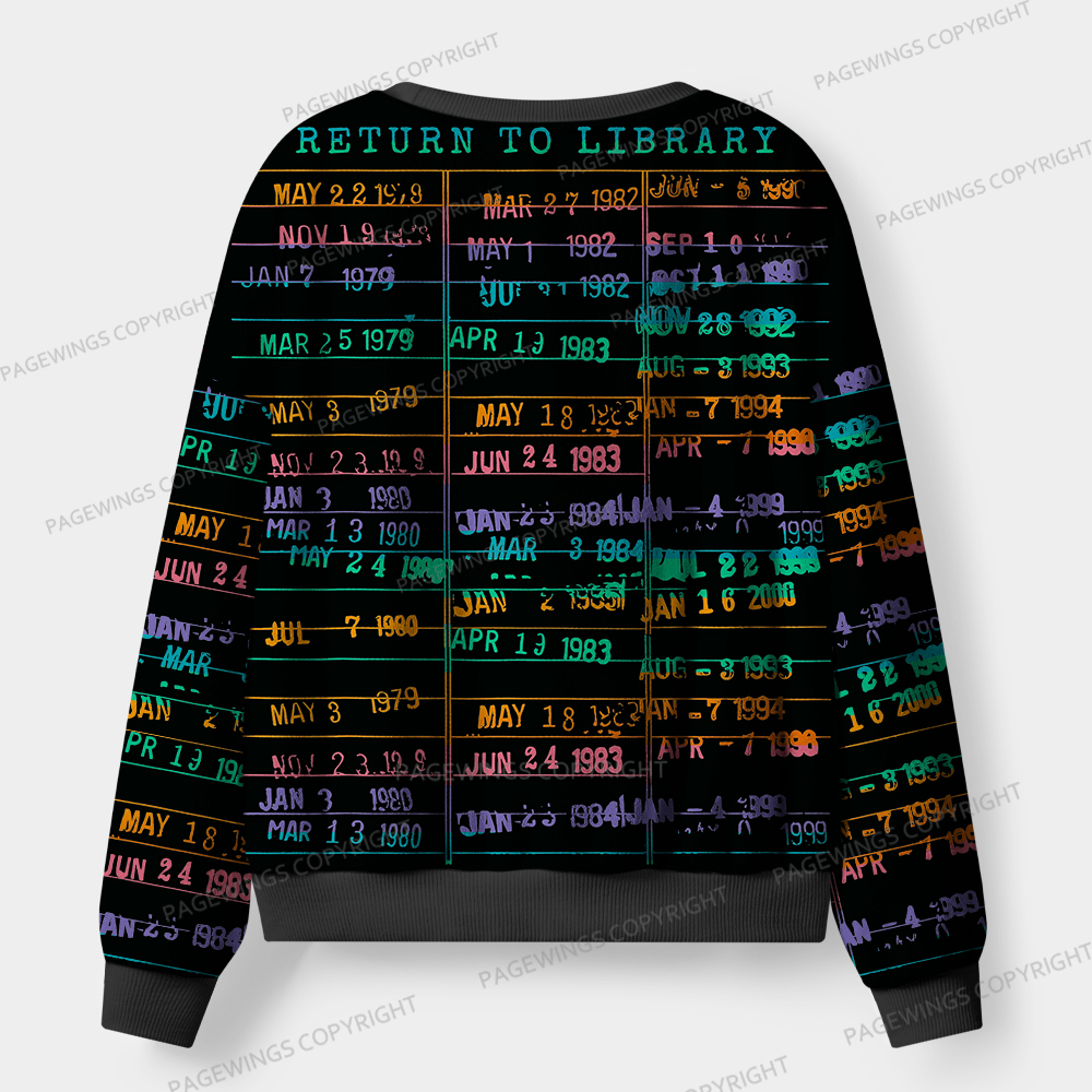 Pagewings Library Card Unisex Flannel Pajama Set