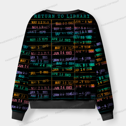 Pagewings Library Card Unisex Flannel Pajama Set