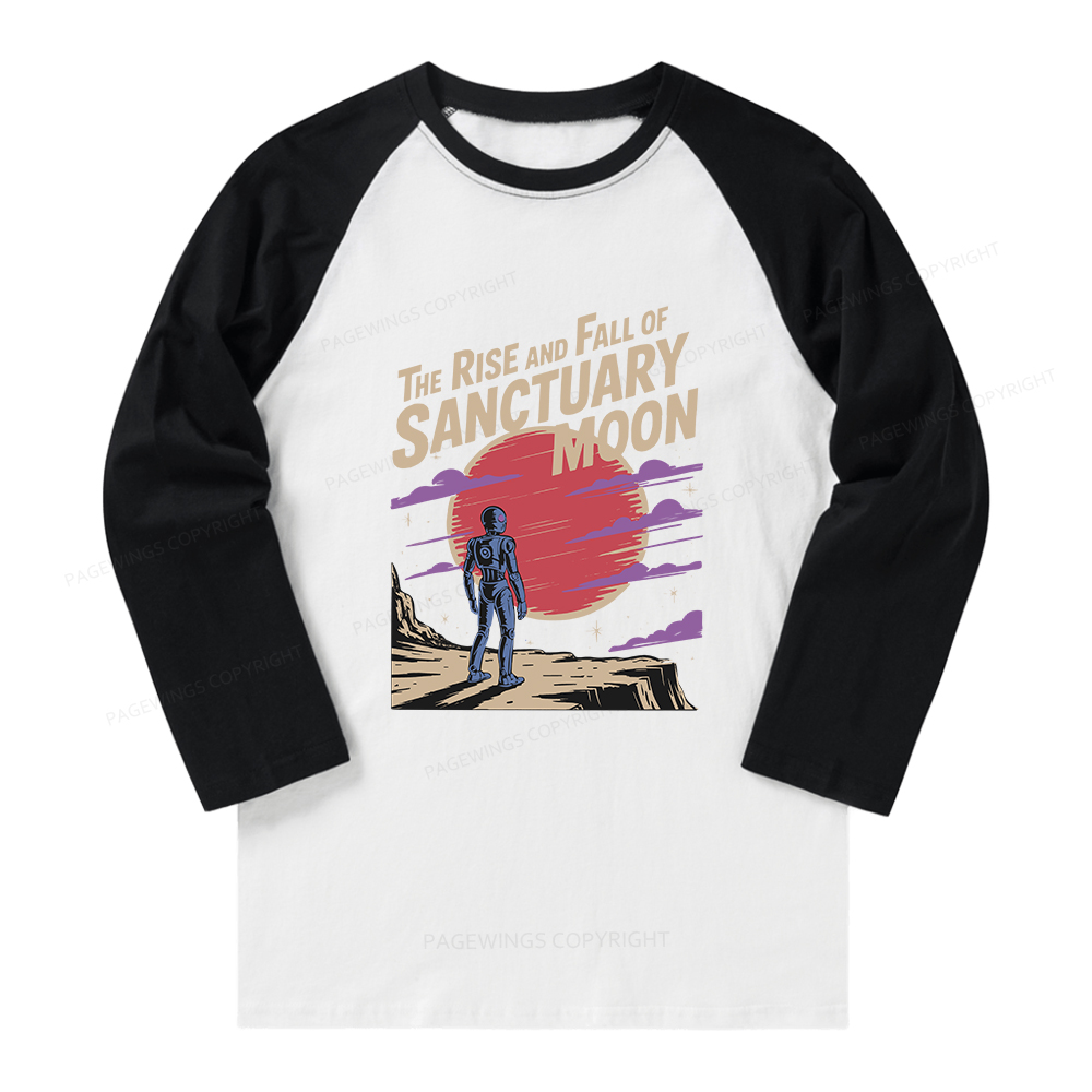 Pagewings The Rise And Fall Of Sanctuary Moon Long Sleeve Raglan T-shirt