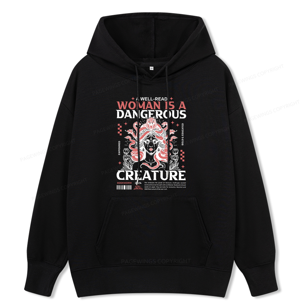 Pagewings  A Well-Read Woman is A Dangerous Creature Unisex Classic Hoodie