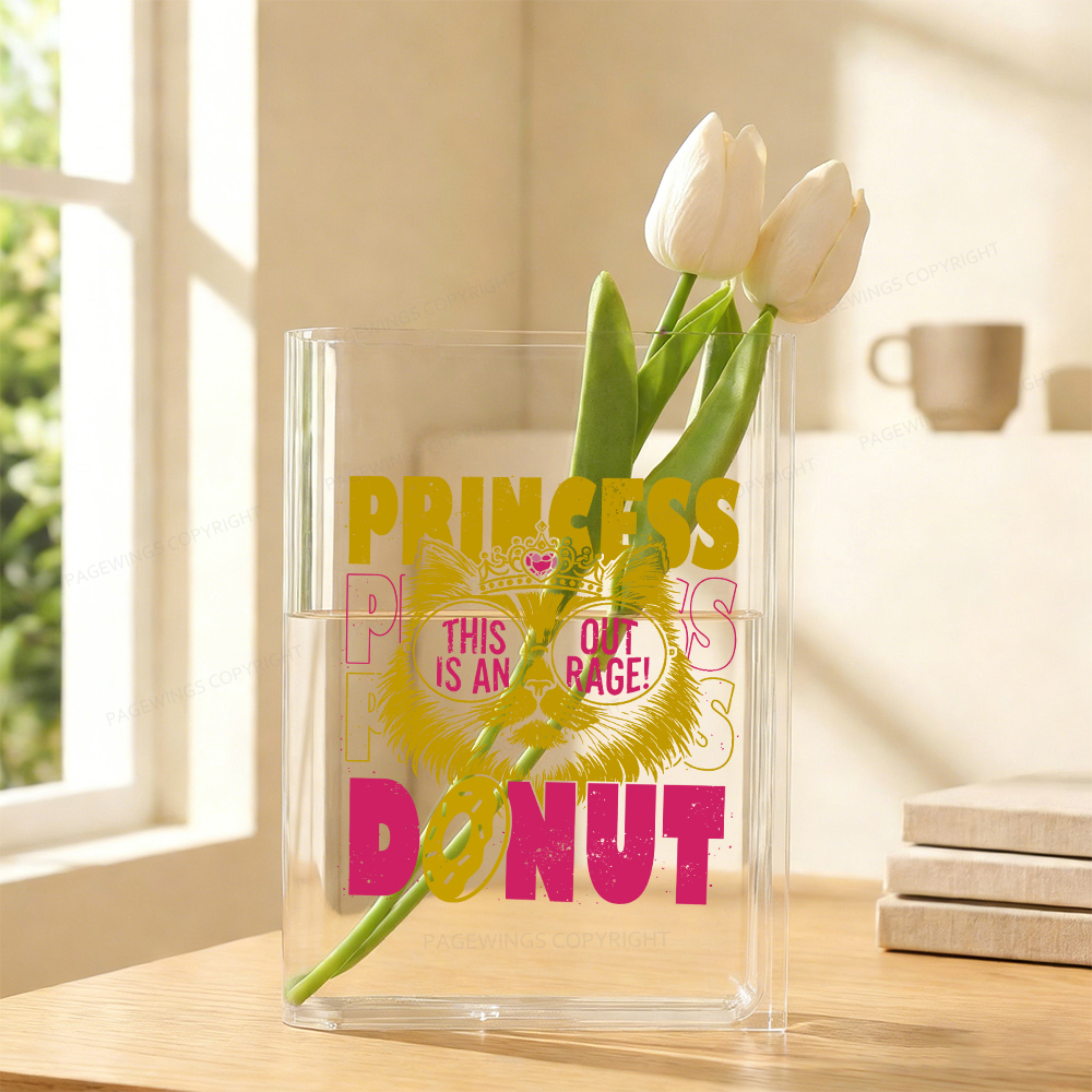 Pagewings This Is An Outrage Acrylic Book Vase