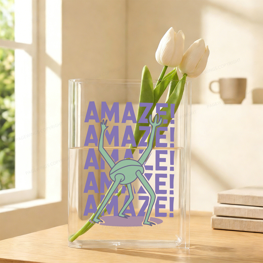 Pagewings Sci-Fi Book Lover Acrylic Book Vase