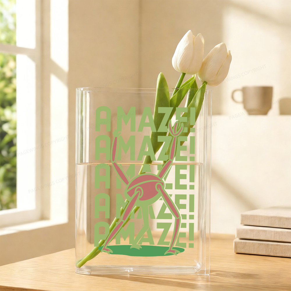 Pagewings Sci-Fi Book Lover Acrylic Book Vase