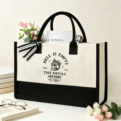 Pagewings Hell Is Empty And All The Devils Are Here12082 Large Tote Bag