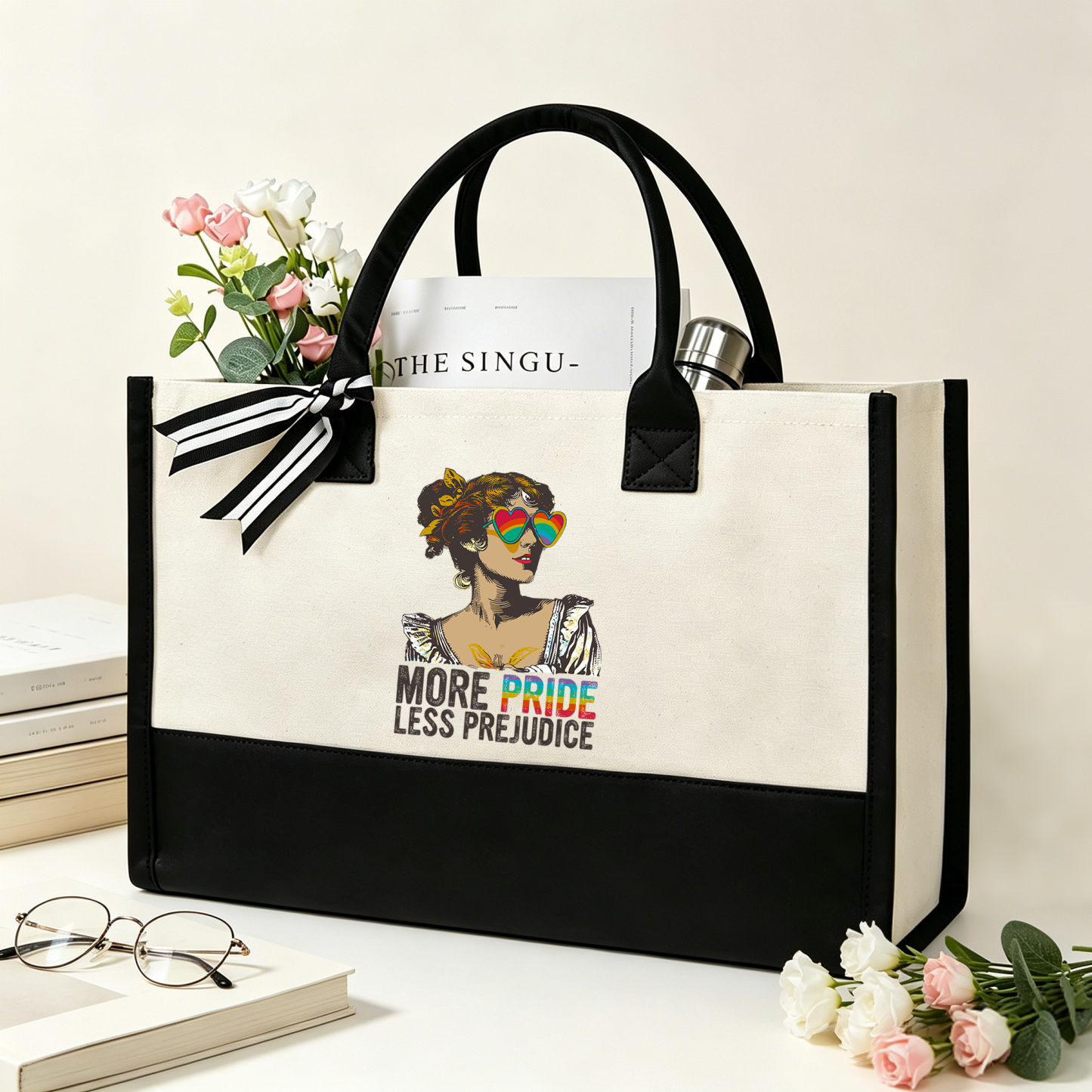 Pagewings More Pride Less Prejudice11676 Large Tote Bag