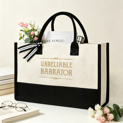 Pagewings Unreliable Narrator Large Tote Bag