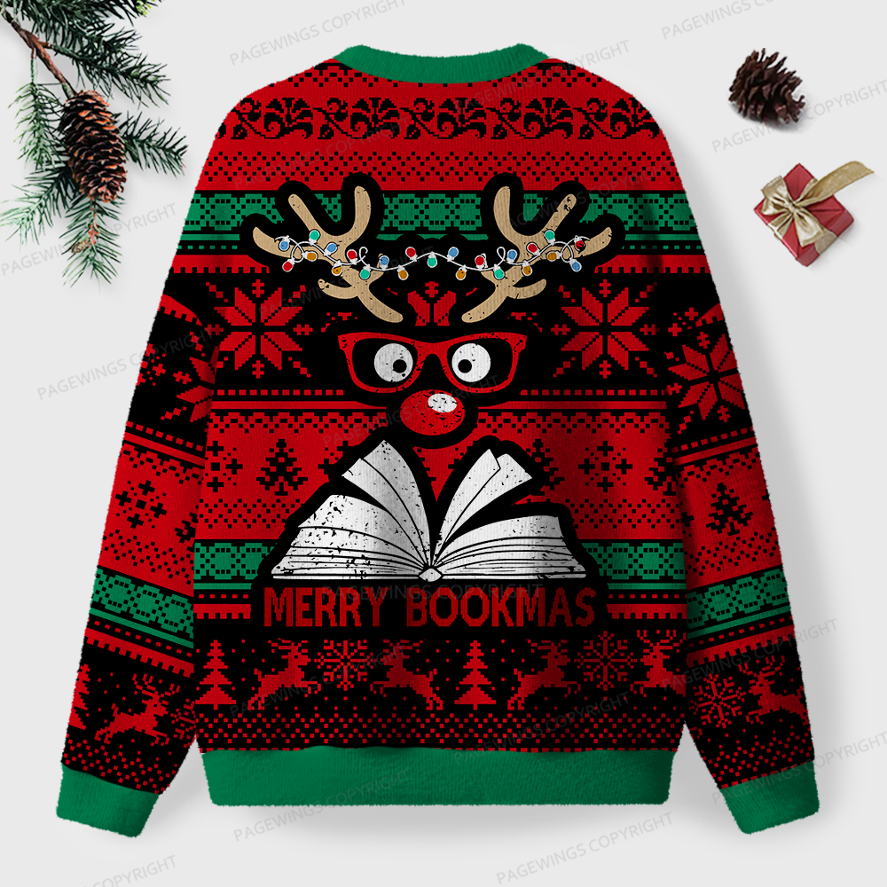 Pagewings Merry Bookmas Unisex Ugly Sweatshirt