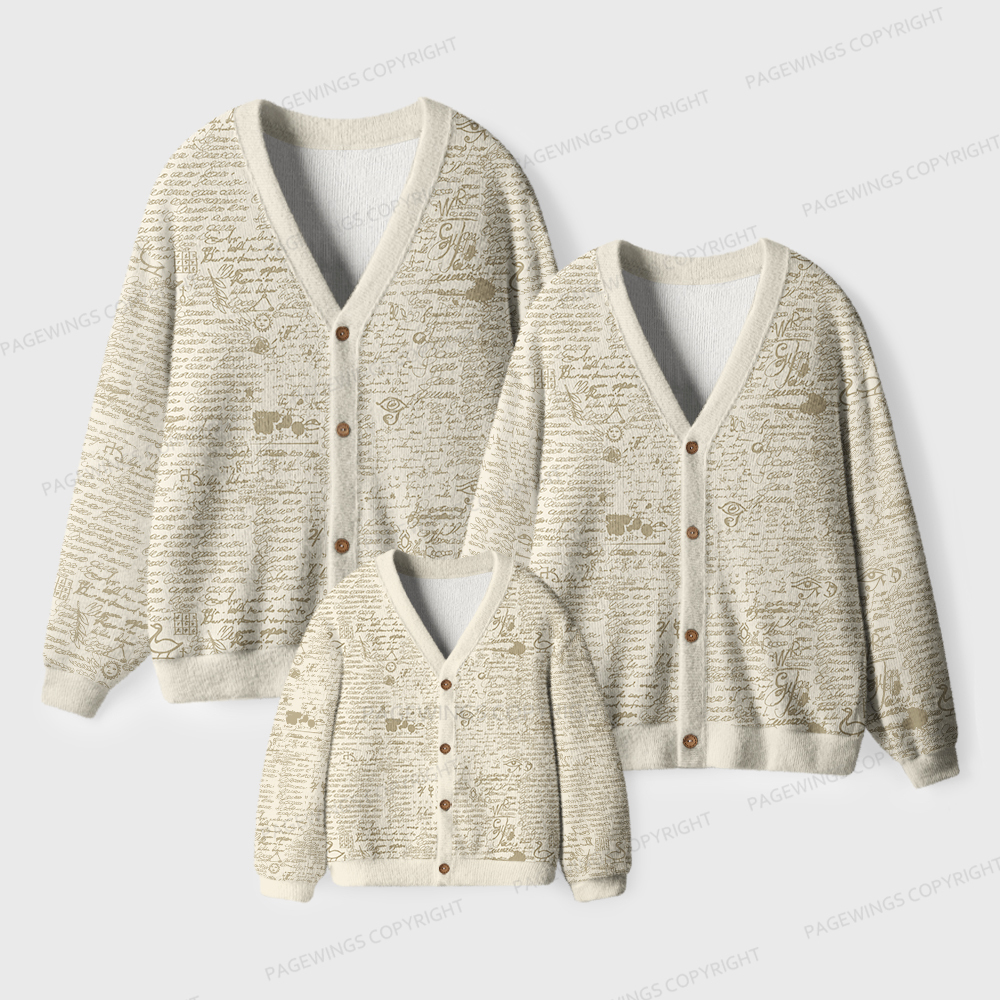 Pagewings Book Lover Unisex Ugly Cardigan Sweaters