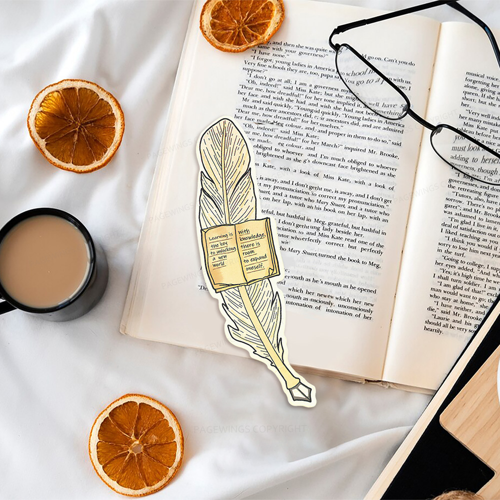 Pagewings Feathers Quotes Bookmark