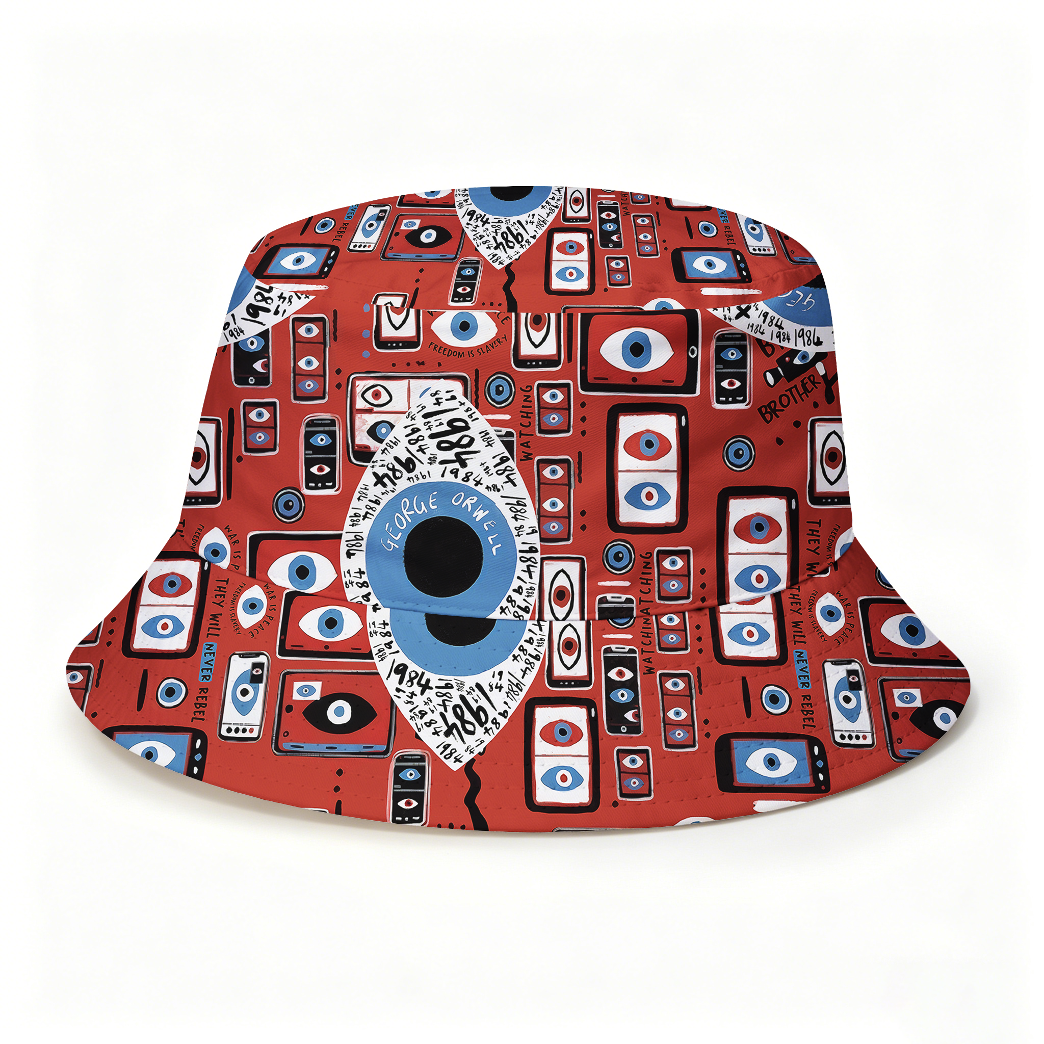 Pagewings Make Orwell Fiction Again2001H Bucket Hat