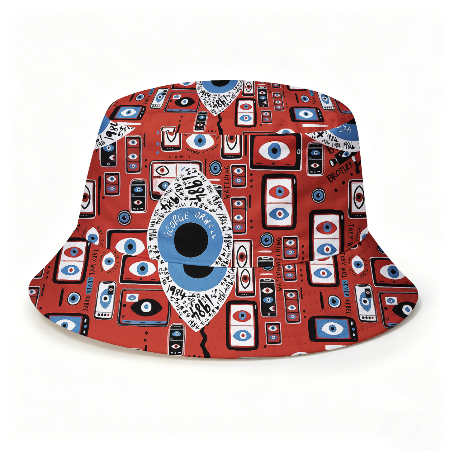 Pagewings Make Orwell Fiction Again2001H Bucket Hat