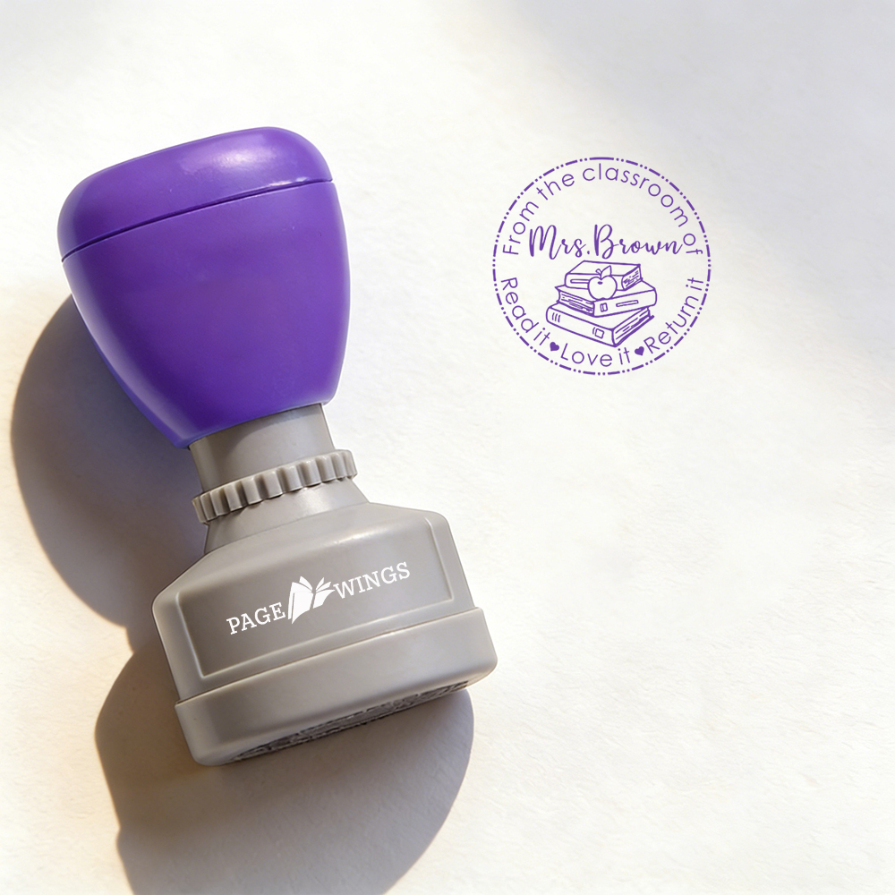 Pagewings Personalized Name Libraries Stamp