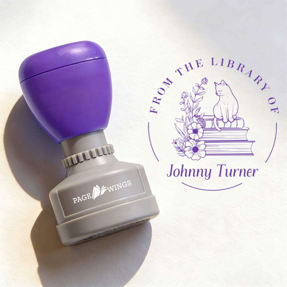Pagewings Personalized Name From the Library Stamp