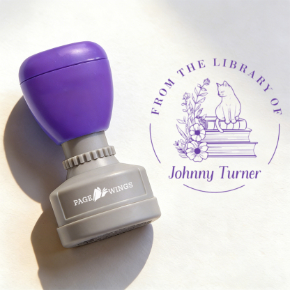 Pagewings Personalized Name From the Library Stamp