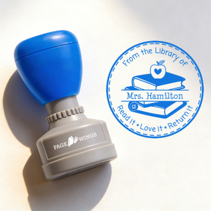 Pagewings Personalized Name Library   Stamp