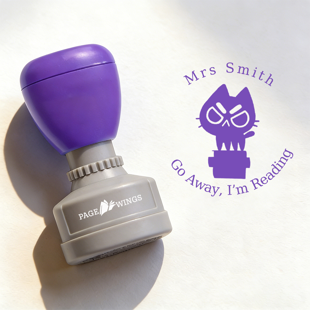 Pagewings Personalized Go Away I’m Reading Stamp