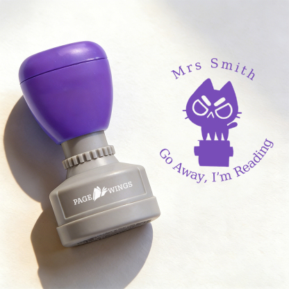 Pagewings Personalized Go Away I’m Reading Stamp