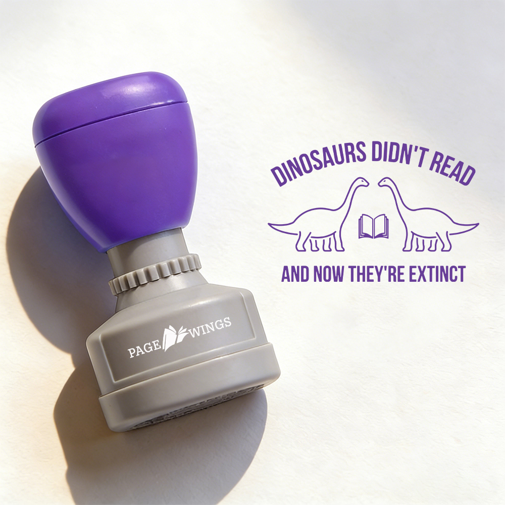 Pagewings Dinosaurs Didn't Read Stamp