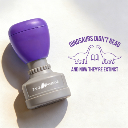 Pagewings Dinosaurs Didn't Read Stamp