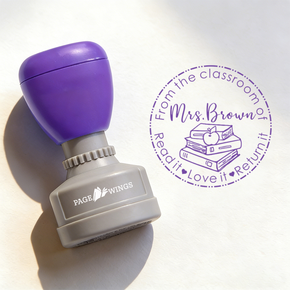 Pagewings Personalized Name Libraries Stamp