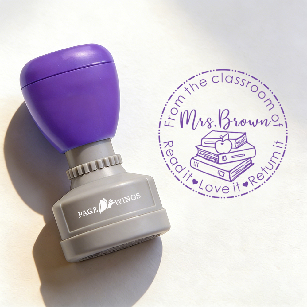 Pagewings Personalized Name Libraries Stamp