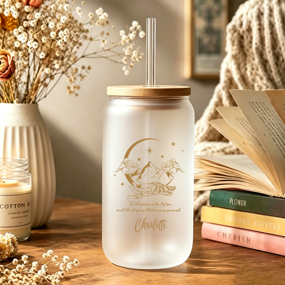 Pagewings Personalized Fantasy Lovers Glass Can Tumbler