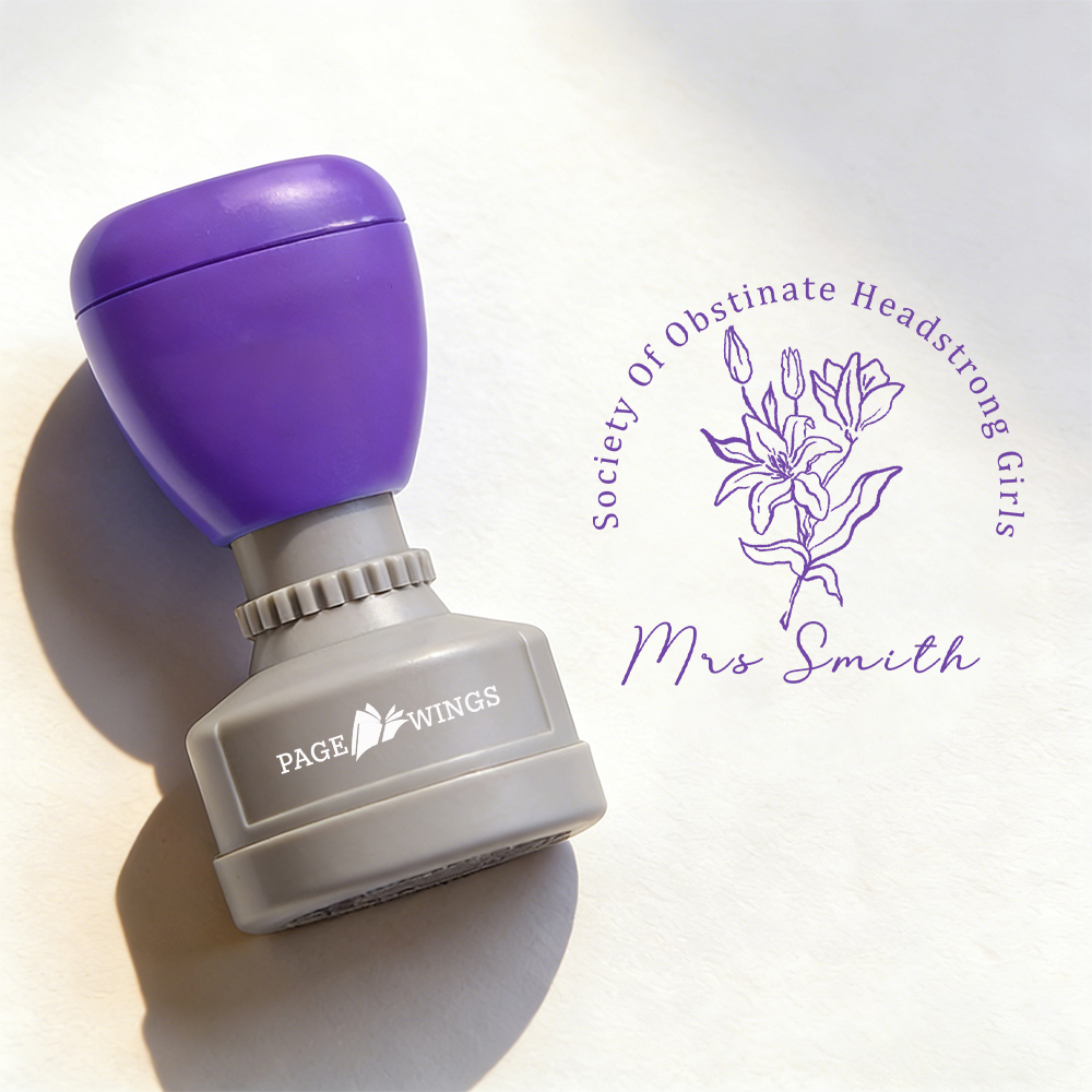 Pagewings Personalized Society Of Obstinate Headstrong Girls Stamp