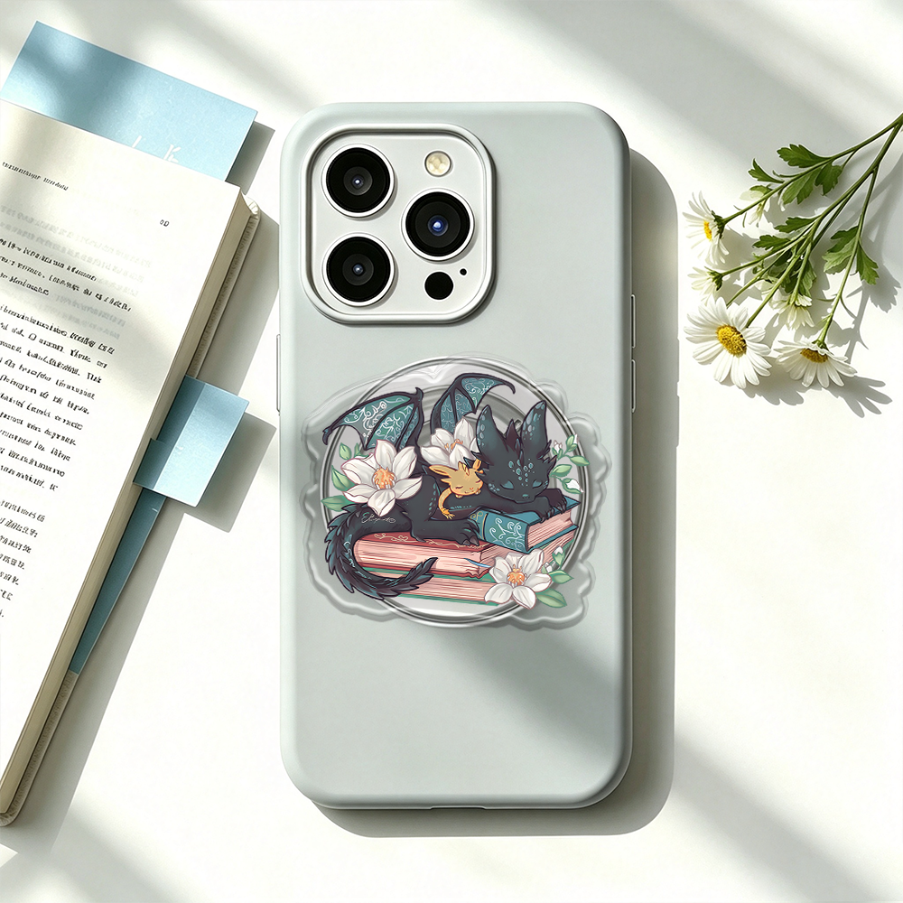 Pagewings Sleeping Dragon With Books Phone Grip