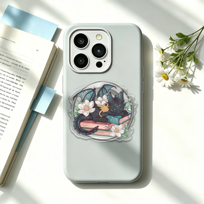 Pagewings Sleeping Dragon With Books Phone Grip