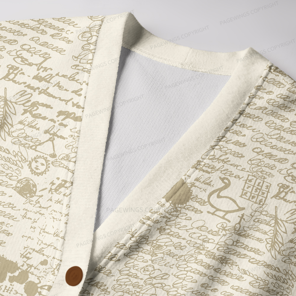 Pagewings Book Lover Unisex Ugly Cardigan Sweaters