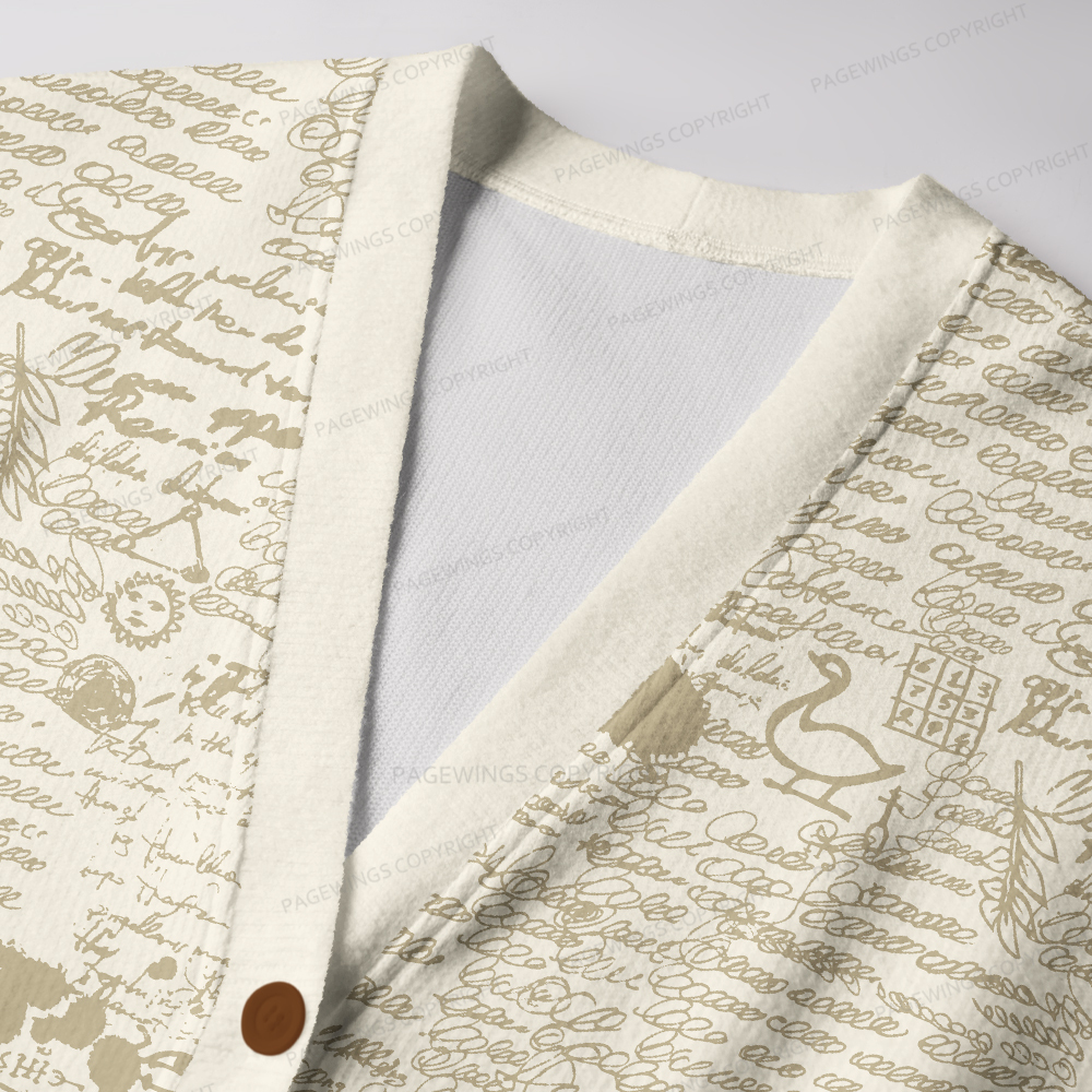 Pagewings Book Lover Unisex Ugly Cardigan Sweaters