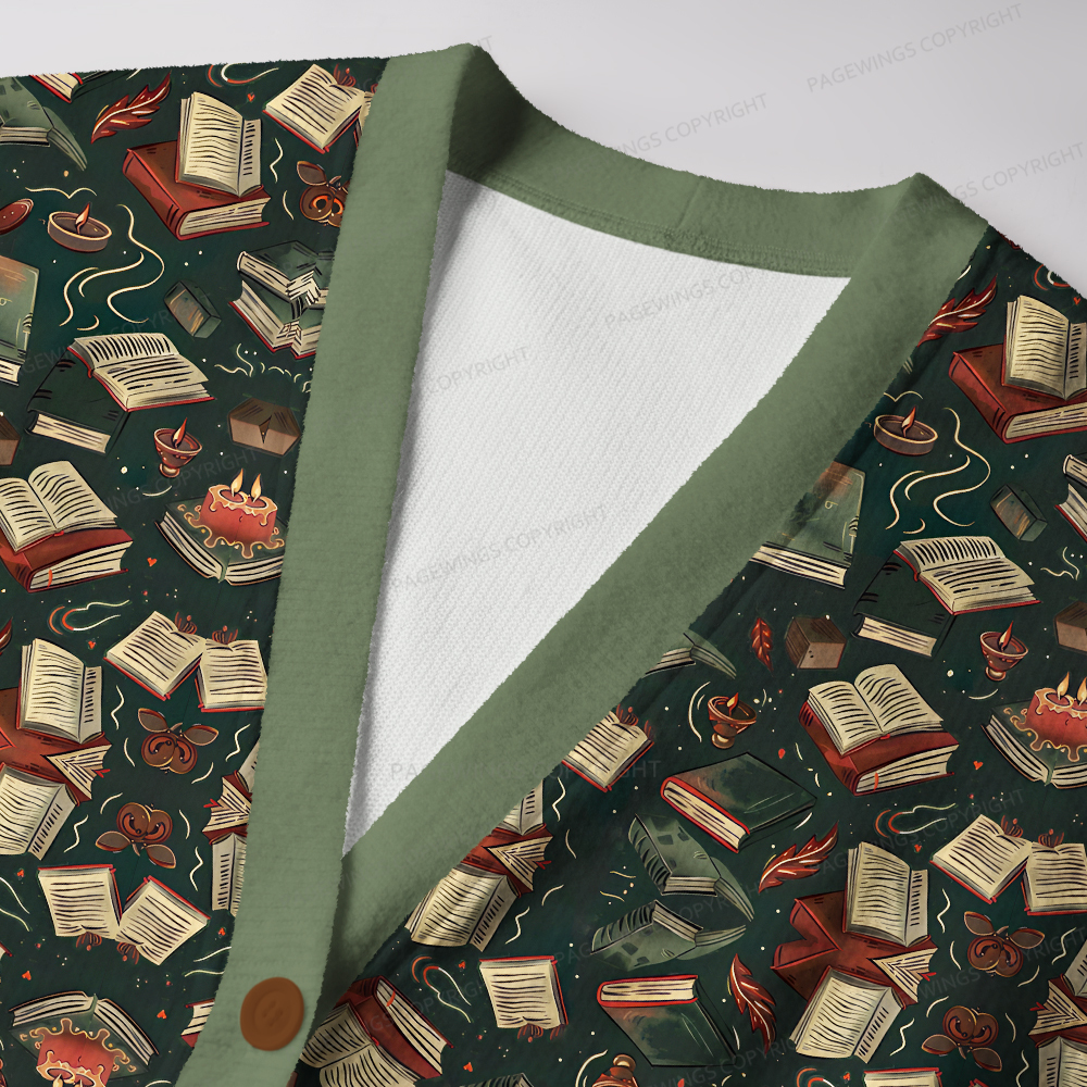 Pagewings Fantasy Reading Unisex Ugly Cardigan Sweaters