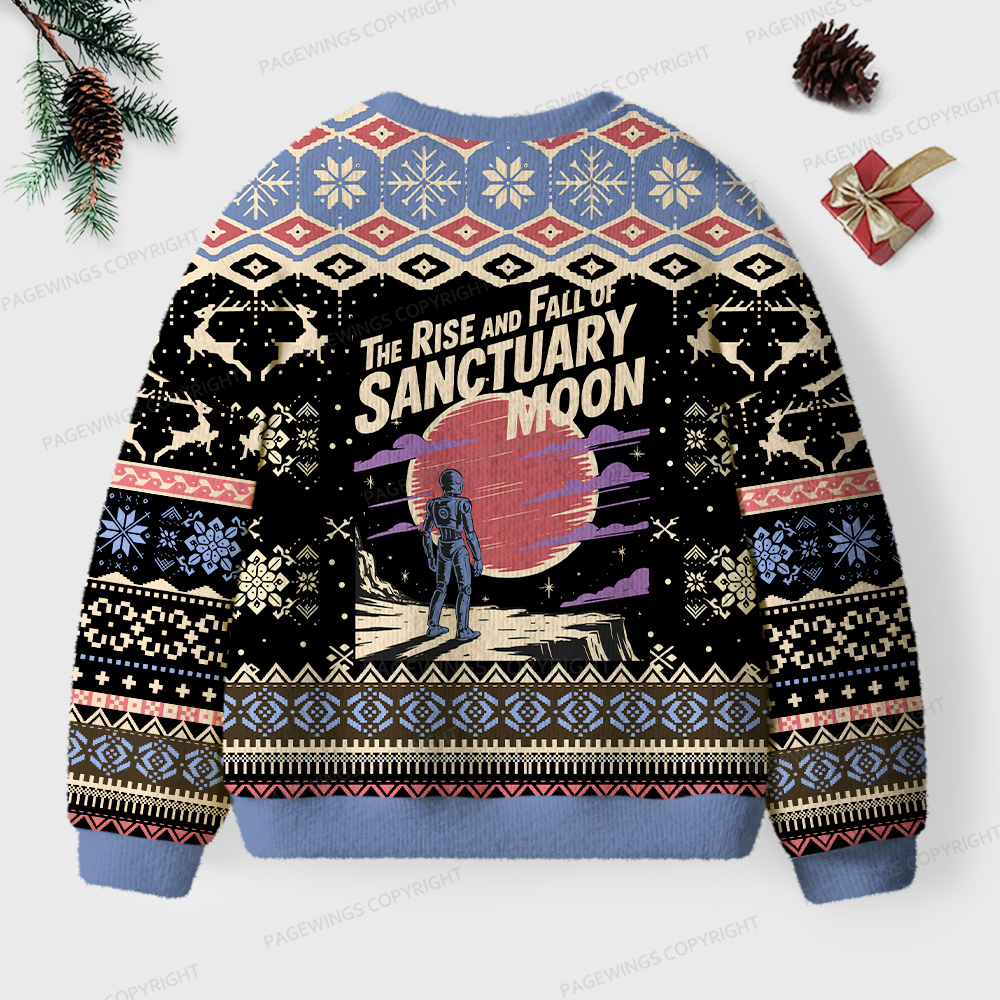 Pagewings The Rise And Fall Of Sanctuary Moon Unisex Ugly Knit Sweatshirt