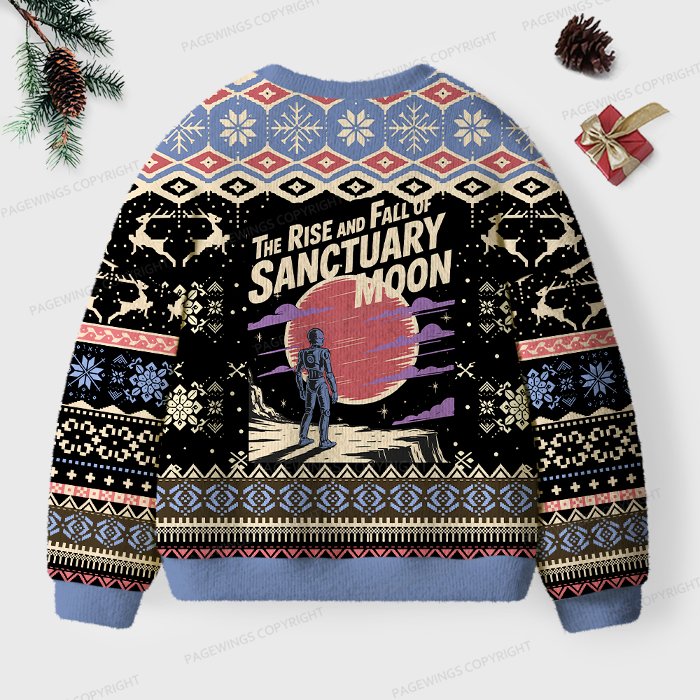Pagewings The Rise And Fall Of Sanctuary Moon Unisex Ugly Knit Sweatshirt