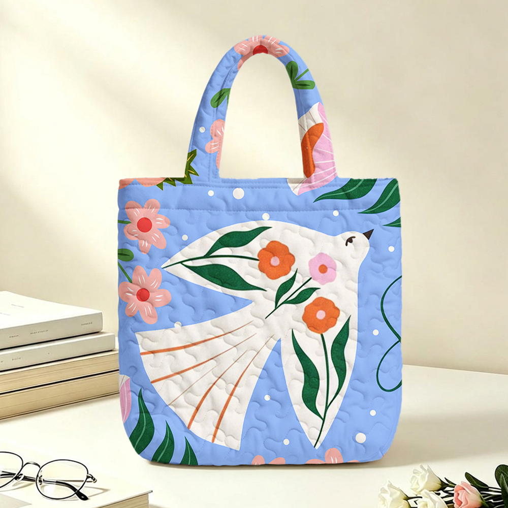Pagewings Bookish Vibe Quilted Tote Bag