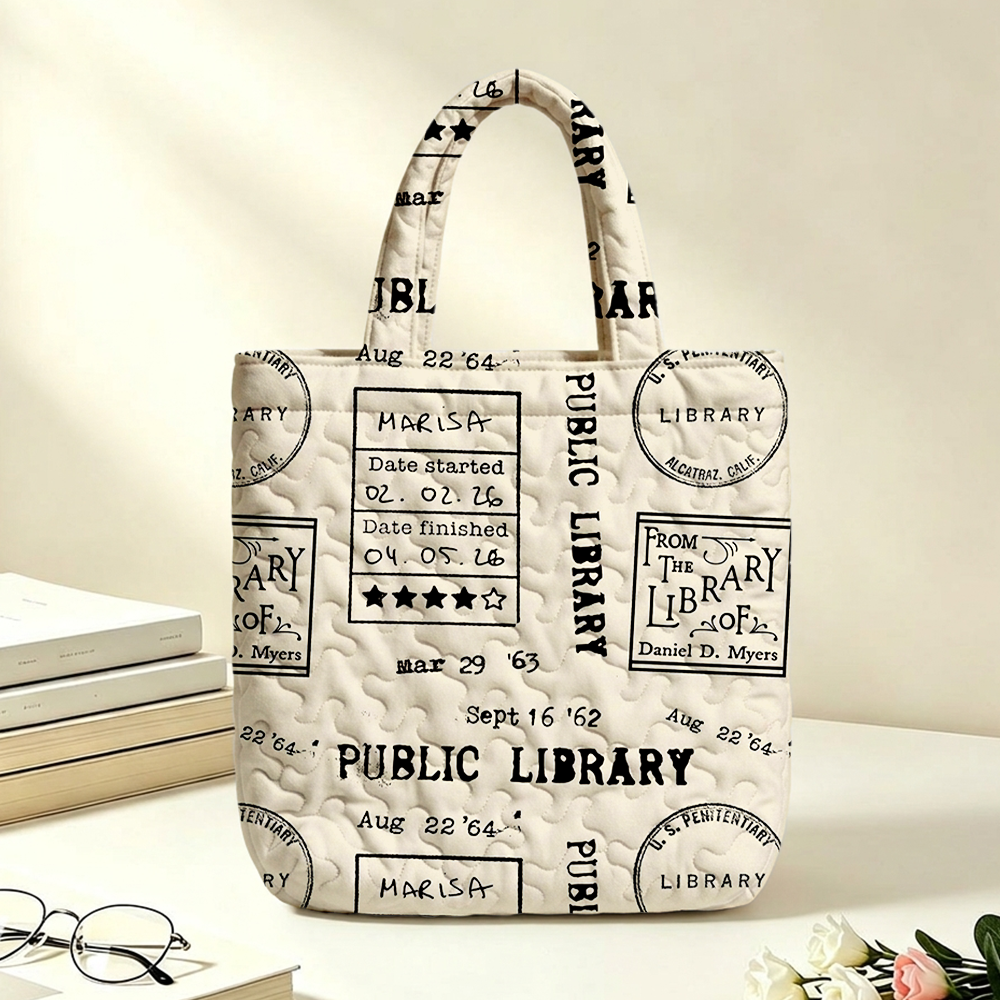 Pagewings Public Library Quilted Tote Bag