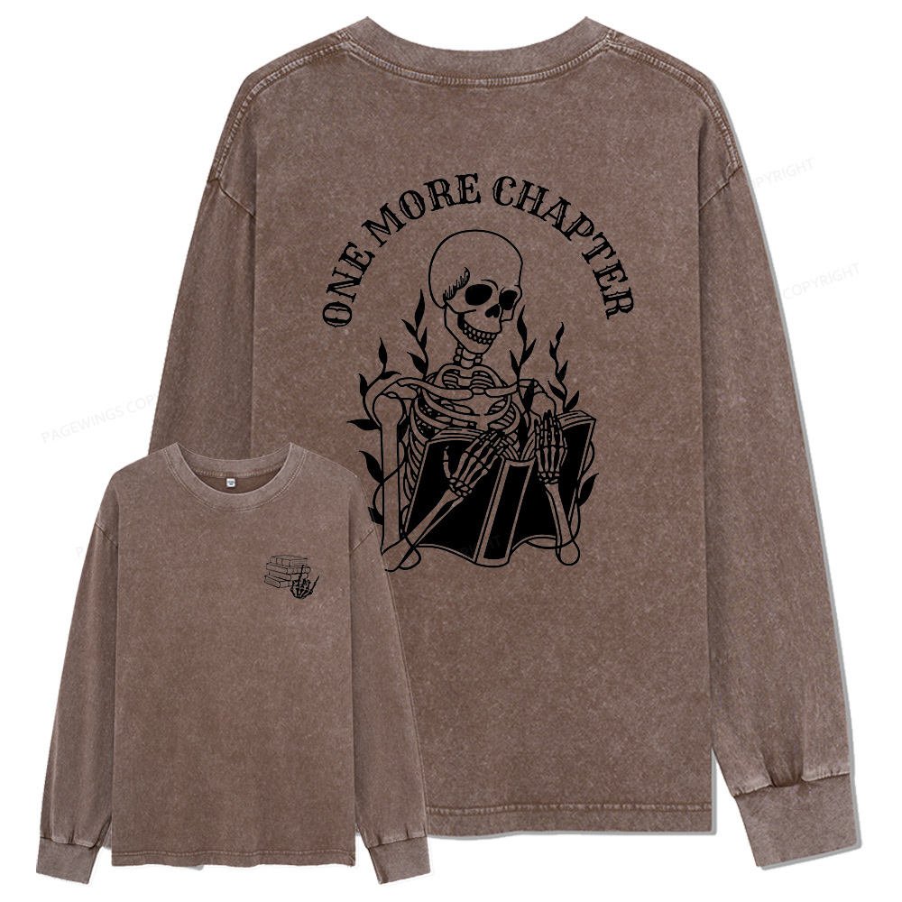 pagewings One More Chapter Unisex Washed Long Sleeve T-shirt