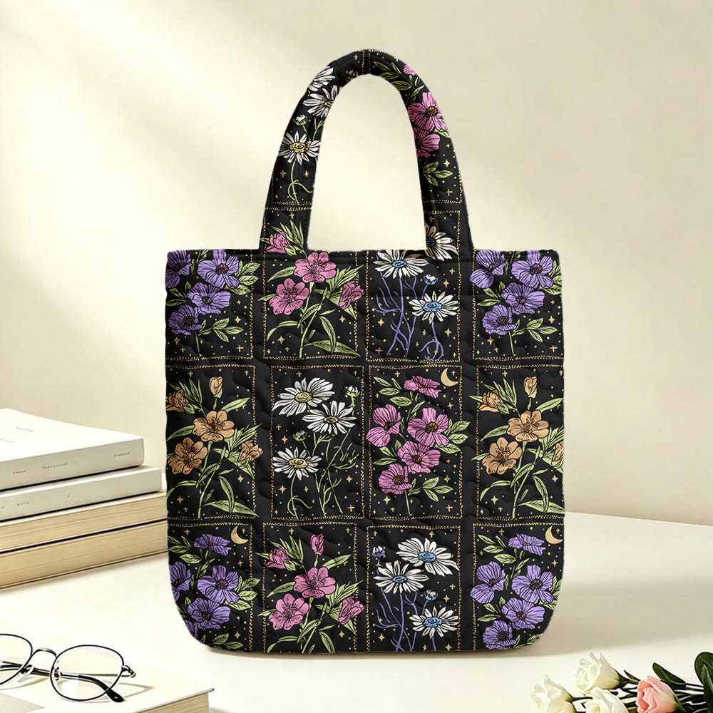 Pagewings Fantasy Bookish Quilted Tote Bag
