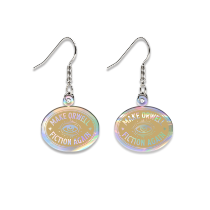 Pagewings Make Orwell Fiction Again Earrings