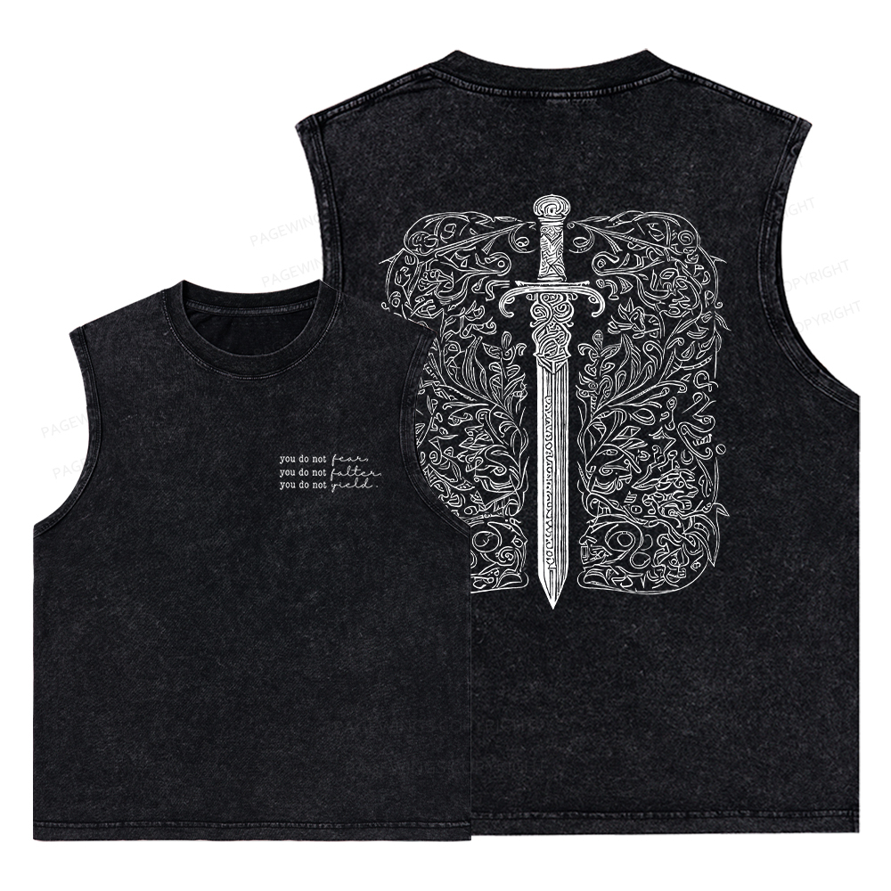 Pagewings You Do Not Yield Unisex Washed Tank Top