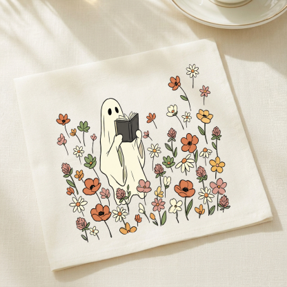 Pagewings Halloween Ghost Book Lover Paper Napkins 