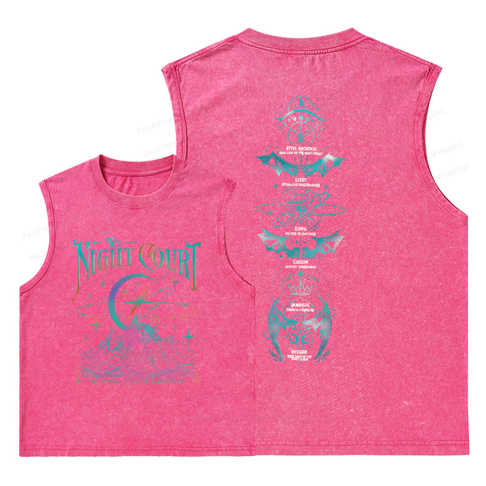 Pagewings The Night Court Unisex Washed Tank Top
